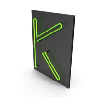 Green Neon Letter K PNG & PSD Images