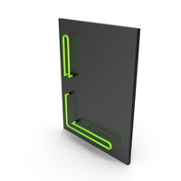 Green Neon Letter L PNG & PSD Images