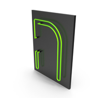 Green Neon Letter N PNG & PSD Images