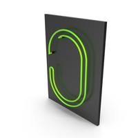 Green Neon Letter O PNG & PSD Images