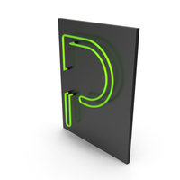 Green Neon Letter P PNG & PSD Images