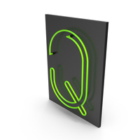 Green Neon Letter Q PNG & PSD Images