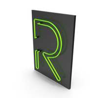 Green Neon Letter R PNG & PSD Images