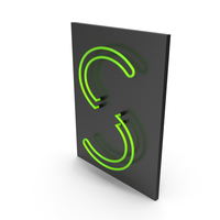 Green Neon Letter S PNG & PSD Images