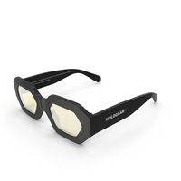 Hologram Glasses Black Orange PNG & PSD Images