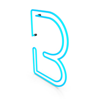 Letter Blue Neon B PNG & PSD Images