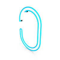 Letter Blue Neon O PNG & PSD Images