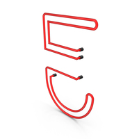 Letter Red Neon E PNG & PSD Images