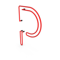 Red Neon Letter P PNG & PSD Images