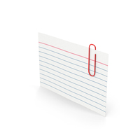 Index Card With Paper Clip PNG & PSD Images