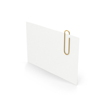 Paper With Gold Paper Clip PNG & PSD Images