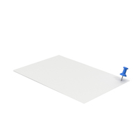 Paper With Blue Push Pin PNG & PSD Images