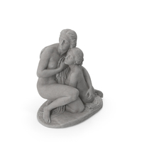 Women Embrace Stone Statue PNG & PSD Images