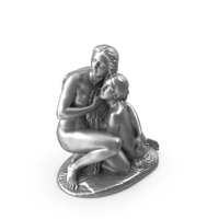 Women Embrace Metal Statue PNG & PSD Images
