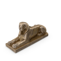 Sphinx Statue Pedestal Bronze PNG & PSD Images