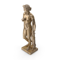 Bronze Apollo with Lyre on Base PNG & PSD Images