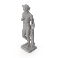 Stone Apollo with Lyre on Base PNG & PSD Images