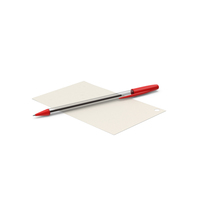 Paper With Hole And Red Pen PNG & PSD Images