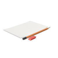 Paper With Pencil And Eraser PNG & PSD Images