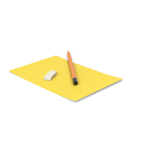 Paper With Pencil And Eraser PNG & PSD Images