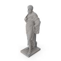 Sophocles Stone Statue on Base PNG & PSD Images