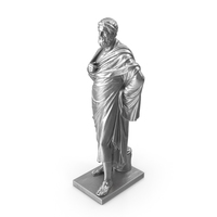 Sophocles Metal Statue on Base PNG & PSD Images
