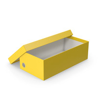 Yellow Shoebox Opened PNG & PSD Images