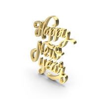 Happy New Year Happy New Year Gold PNG & PSD Images