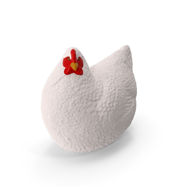 陶瓷白色母鸡PNG和PSD图像
