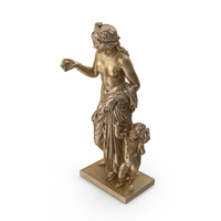 Bronze Venus with Apple Cupid Base PNG & PSD Images
