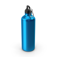 Water Bottle Blue Metal PNG & PSD Images