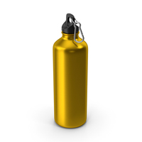 Water Bottle Yellow Metal PNG & PSD Images