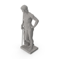 Adonis with Rabbit Pedestal Stone PNG & PSD Images