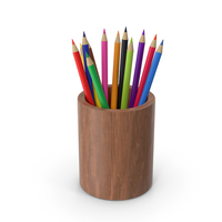 Dark Pencil Cup with Pencils PNG & PSD Images