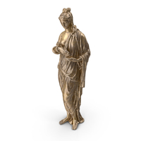 Hygieia Health Goddess Statue Bronze PNG & PSD Images