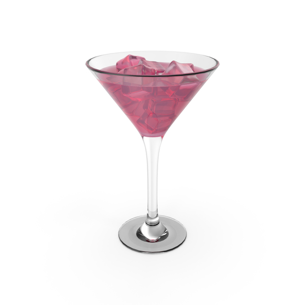 鸡尾酒玻璃粉红色PNG和PSD图像