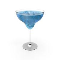 Blue Cocktail With Ice PNG & PSD Images