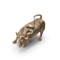Wall Street Bull Bronze PNG & PSD Images