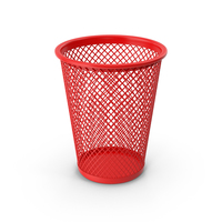Red Waste Basket PNG & PSD Images