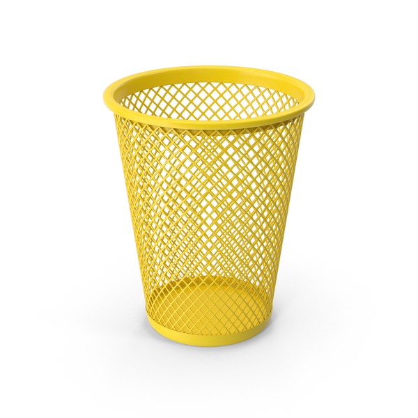 Waste Basket Yellow PNG & PSD Images