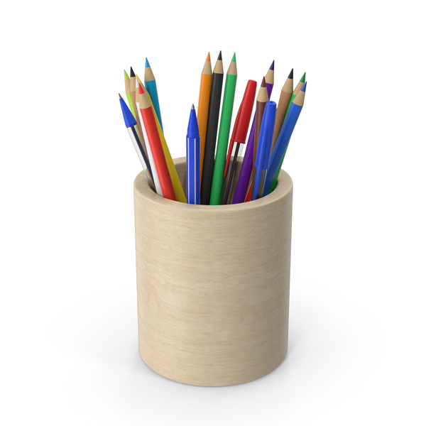 Wooden Pencil Cup With Pencils PNG Images & PSDs for Download ...