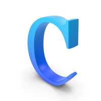 Alphabet Time's Roman Blue C PNG & PSD Images