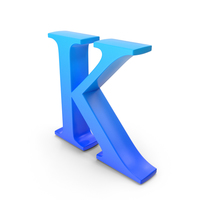 Alphabet Time's Roman Blue K PNG & PSD Images