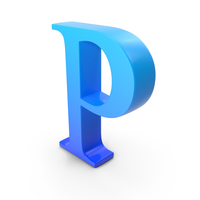 Alphabet Time's Roman Blue P PNG & PSD Images