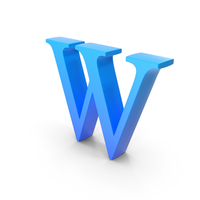 Alphabet Time's Roman Blue W PNG & PSD Images