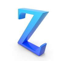 Alphabet Time's Roman Blue Z PNG & PSD Images