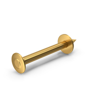 Concrete Nail With Washers Gold PNG & PSD Images