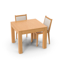 Wooden Table with Chair PNG & PSD Images