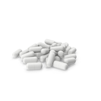 Pile of White Pill Tablets PNG & PSD Images