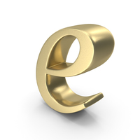 Alphabet Time's Roman Small Gold E PNG & PSD Images